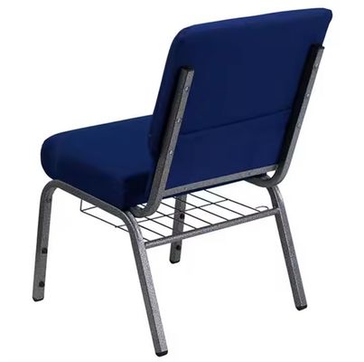 kopen Navy Blue kerkstoelen Stof stapelkerkstoelen Moderne ontwerp online vervaardiging