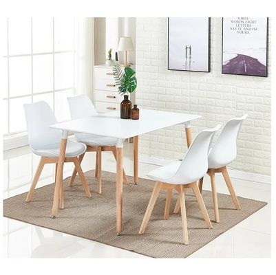 kopen Op maat gemaakte plastic eetstoelen Set van 4 witte plastic eetstoelen online vervaardiging