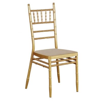 kopen Restaurant Goud Chiavari Stoelen Huwelijk Metalen Frame Stoffen Banketstoelen online vervaardiging