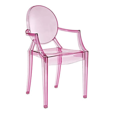 kopen Mooie design roze spook stoel met armen spook Chiavari stoelen online vervaardiging