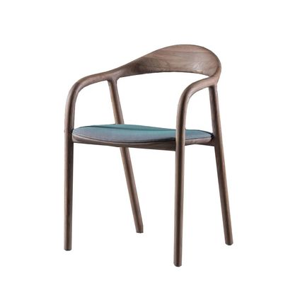 kopen Eetstoelen van stevig hout van as donker hout eetstoelen met kussen van leerstof online vervaardiging