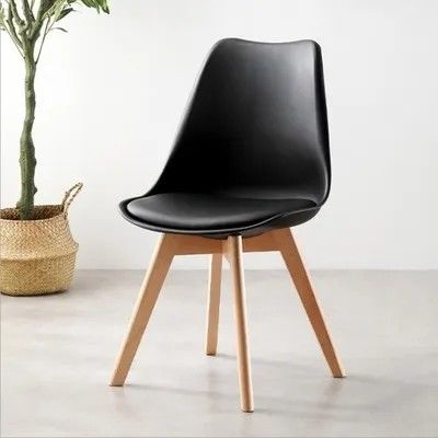 kopen OEM Zwarte eetstoelen Plastic Mid Century Gemaakte Plastic Stoel Op maat online vervaardiging