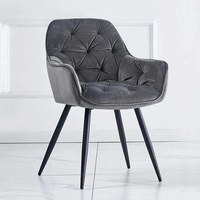 kopen Zacht fluwelen gepoleerde eetstoelen Contemporary Nordic Padded Eating Chairs online vervaardiging