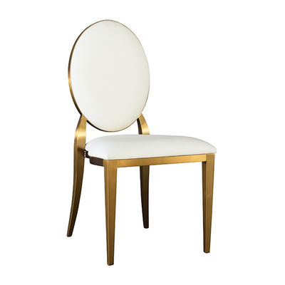 kopen Aluminium gouden banketstoelen Witte balstoelen op maat online vervaardiging