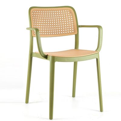 kopen Rattan restaurant stoel Plastic stapelbare PP Plastic eetstoel online vervaardiging