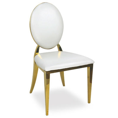 kopen Luxe Ronde Rug Party Outdoor Indoor Bruiloft Evenement Banket Gouden O Rug Stoelen Kussen Zitting Hotel Eetkamer Stoelen online vervaardiging
