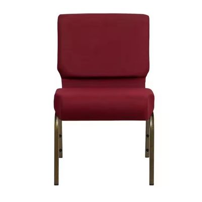 Vergrendelde rode kerkstoelen Stoffen Stapelbare kerkstoelen