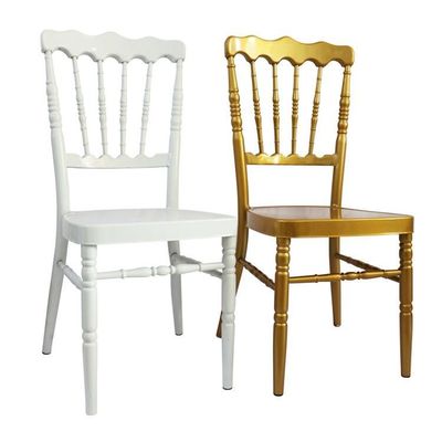 Commerciële trouwstoelen van aluminium, ijzer, metaal, goud, banketstoelen