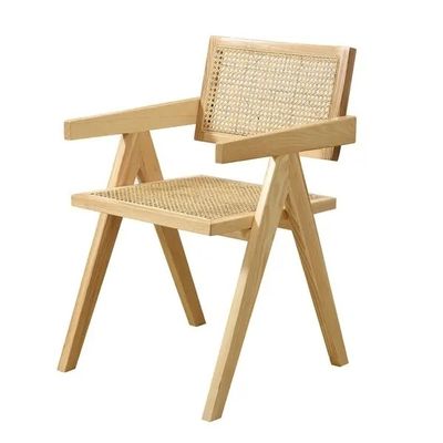 Aanpasbare stoel van hout en rotan OEM houten stoelen voor de eetkamer