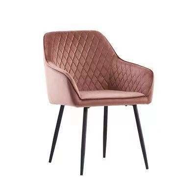 Italië Velvet Polstered Side Chair Luxe Velvet Stoffen Eetstoelen