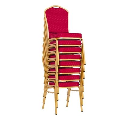 Stoffen Rode banketstoelen Bruiloft Stapelbare banketstoelen Groothandel
