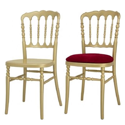 Op maat gemaakte gouden stapelbare banketstoelen gouden receptie stoelen