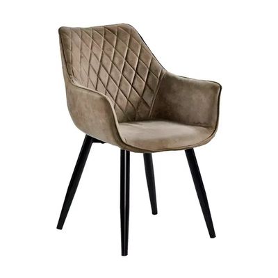 Bruine gepoleerde eetstoelen Velvet OEM Tufted Velvet Eetkamerstoelen