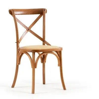 Klassieke rustieke Vintage Bentwood Cafe Stoelen Stapelbare Houten Crossback Stoel