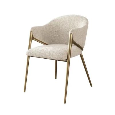 Stoffen gepoleerde eetstoelen met metalen benen Luxe design voor thuis