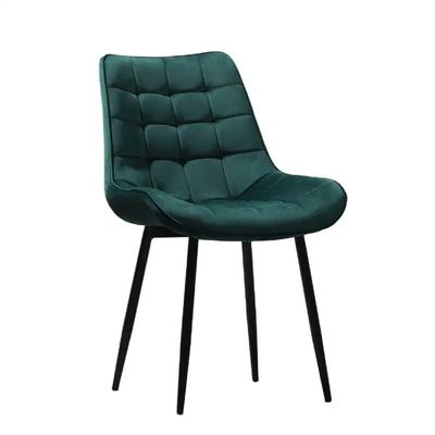 Slaapkamer Geplakte groene eetstoelen Fluwelen stof Huismeubilair