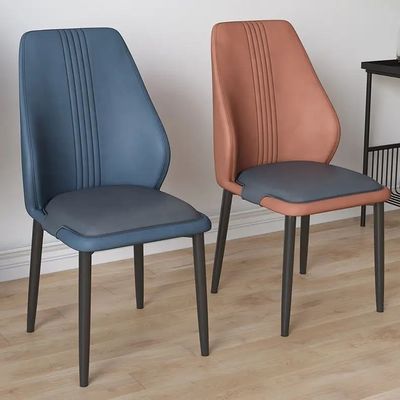 Op maat gemaakte gepoleerde eetstoelen Oranje Innenleer gepoleerde eetstoel
