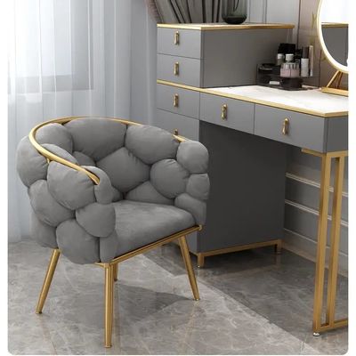 Velvet Tufted Eetkamer Stoelen Verstelbare Beige Polstered Eetkamer Stoelen