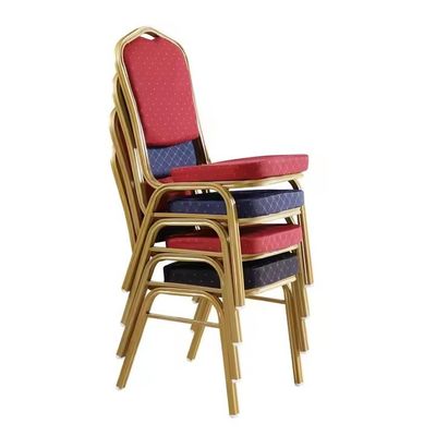 Hotelmeubelen Stapelbare metalen stoelen voor banketten, restaurant en eetkamer