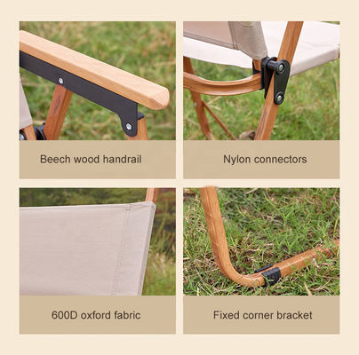 Verdikte ruststoel Kermit stoel Outdoor vouwstoel voor kamperen Houten frame design stijl